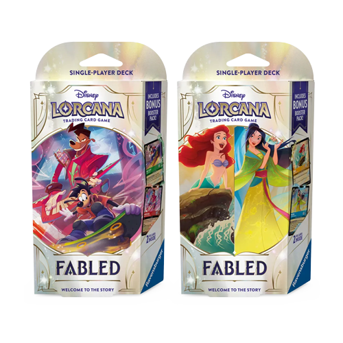 Disney Lorcana: Fabled Starter Deck Display (Emerald & Ruby / Amber & Sapphire)
