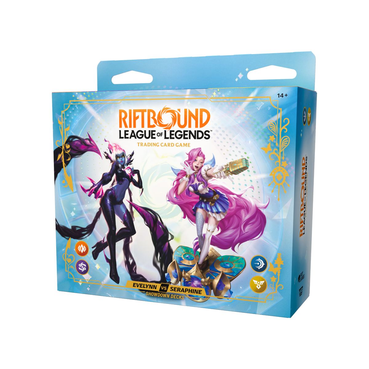 Riftbound Radiance Showdown Deck Display Evelynn vs Seraphine (Pré-venda)